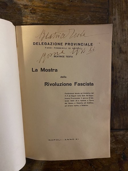 La Mostra della Rivoluzione Fascista Napoli - Anno XI
