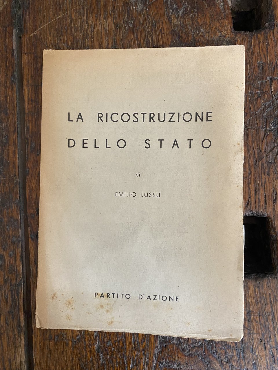 La ricostruzione dello stato