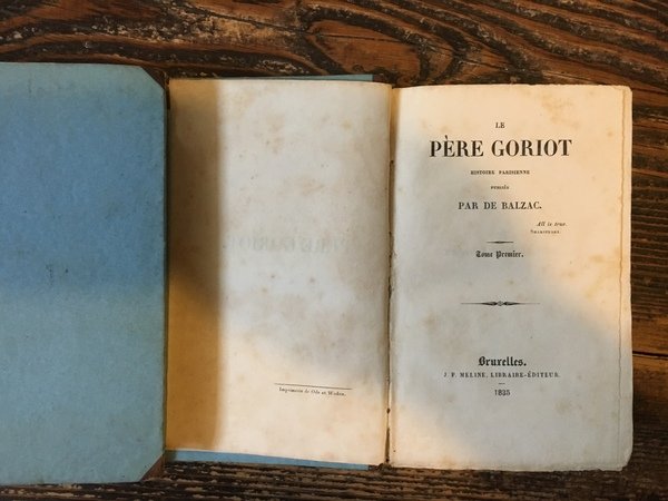 Le Père Goriot Histoire parisienne