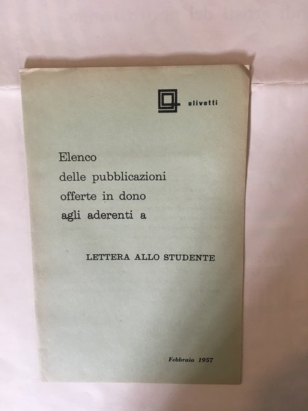 Lettera allo studente