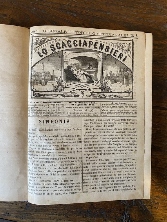 Lo scacciapensieri Giornale pittorico settimanale Anno I N. 1 /N. …