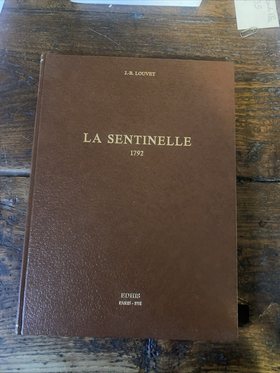 Louvet J.-B. La Sentinelle 1792 Paris EDHIS 1981 | Immagine principale