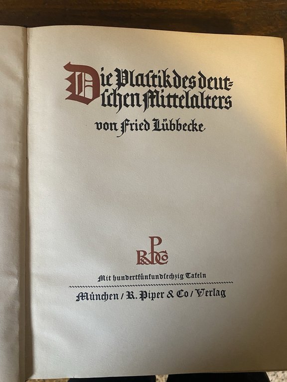 Lubbecke Fried Die Plastick des Deutschen Mittelalters Munchen Piper & …