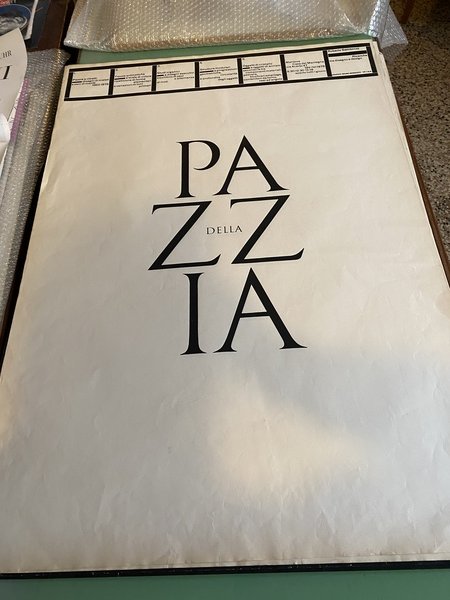 Manifesto / Poster 100 x 70 cm. dell'esposizione Della Pazzia …