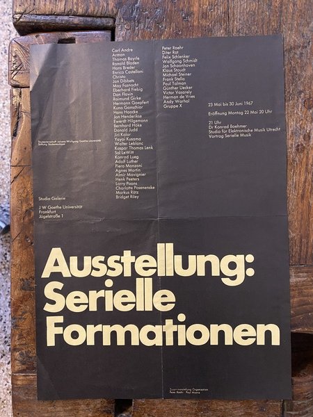 Manifesto / Poster 42 x 30 cm. dell'esposizione Ausstellung: Serielle …