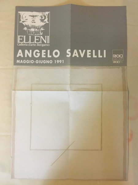 Manifesto / Poster 43 x 33 cm. dell'esposizione alla Galleria d'Arte Elleni Bergamo maggio-giugno 1991