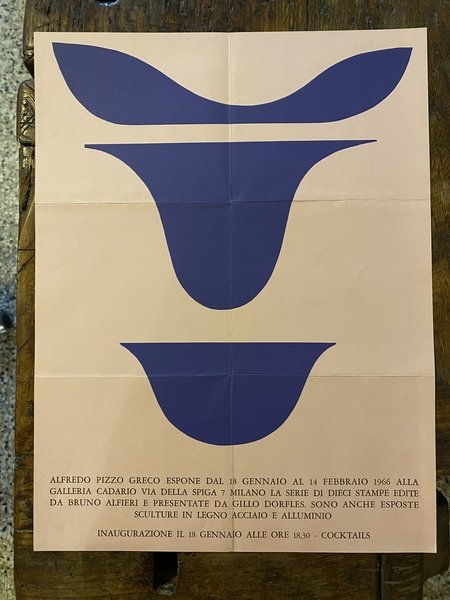 Manifesto / Poster 46 x 35 cm. dell'esposizione alla Galleria …