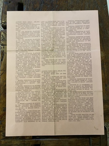 Manifesto / Poster 46 x 35 cm. dell'esposizione alla Galleria …