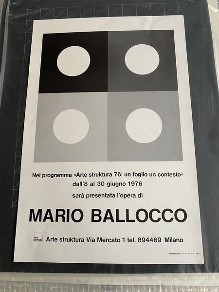 Manifesto / Poster 52 x 35 cm. dell'esposizione alla Galleria …