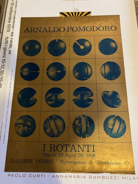 Manifesto / Poster 70 x 49 cm. dell'Esposizione I rotanti …