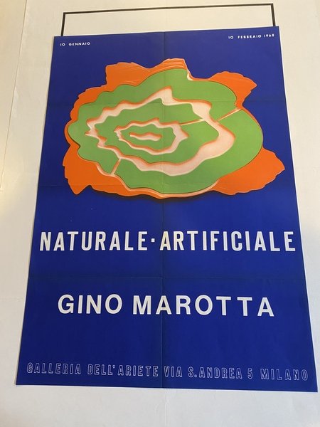 Manifesto / Poster serigrafato 61 x 42 cm. dell'esposizione Naturale …
