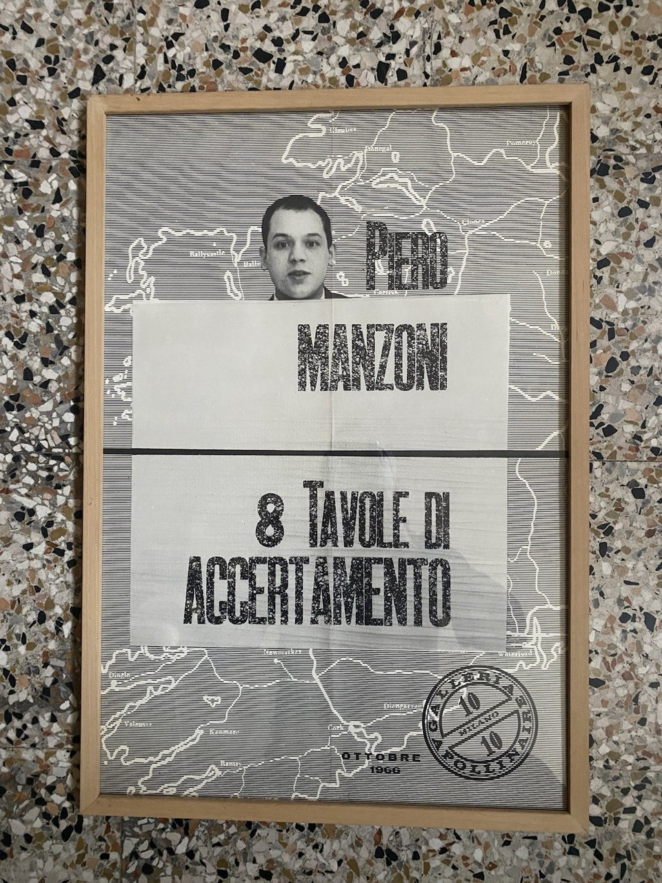Manzoni Piero Manifesto / Poster 56 x 38 cm. Milano …