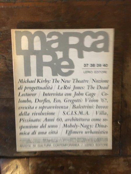 Marcatre Rivista di cultura contemporanea 37/38/39/40 Maggio 1968