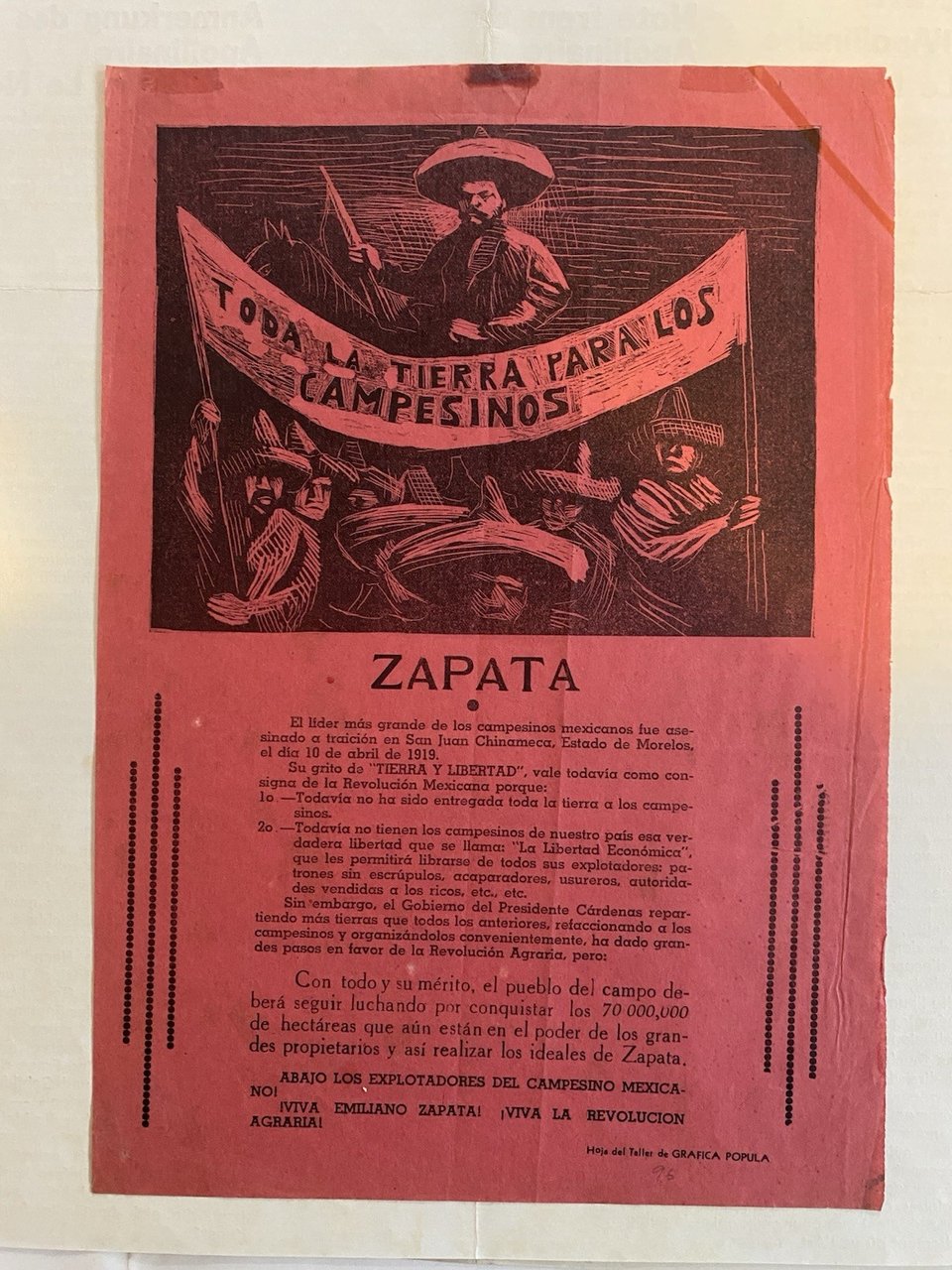 Mendez Leopoldo Linoleum 33 x 23 cm. Zapata Taller de …