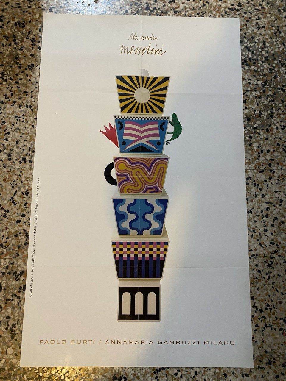 Mendini Alessandro Manifesto / Poster 99 x 60 cm. Clarabella …