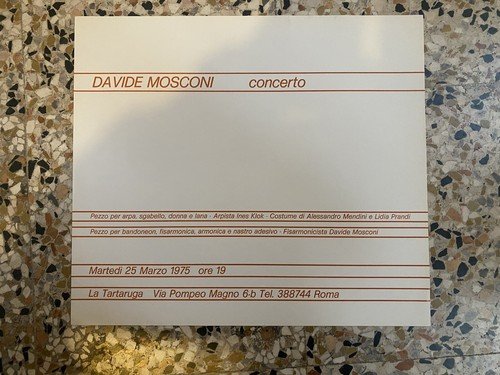 Mosconi Davide Manifesto / Poster 23 x 33 cm. Galleria … | Immagine Gallery 2