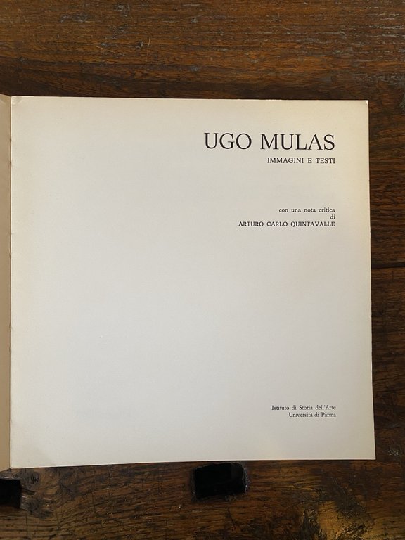 Mulas Ugo Immagini e testi Parma Istituto di storia dell'Arte …