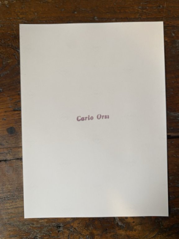 Orsi Carlo Fotografia originale 24 x 18 cm. Antonio Recalcati …