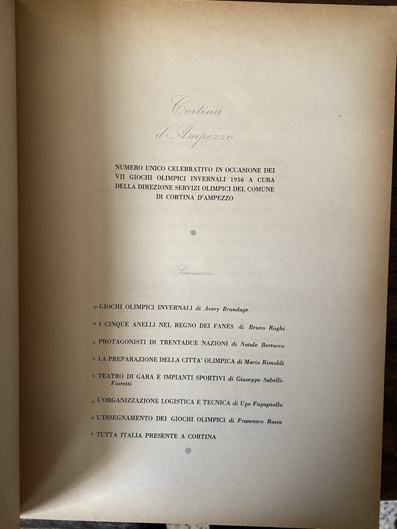 Pais Andrea a cura di, Cortina d'Ampezzo VII Giochi olimpici …