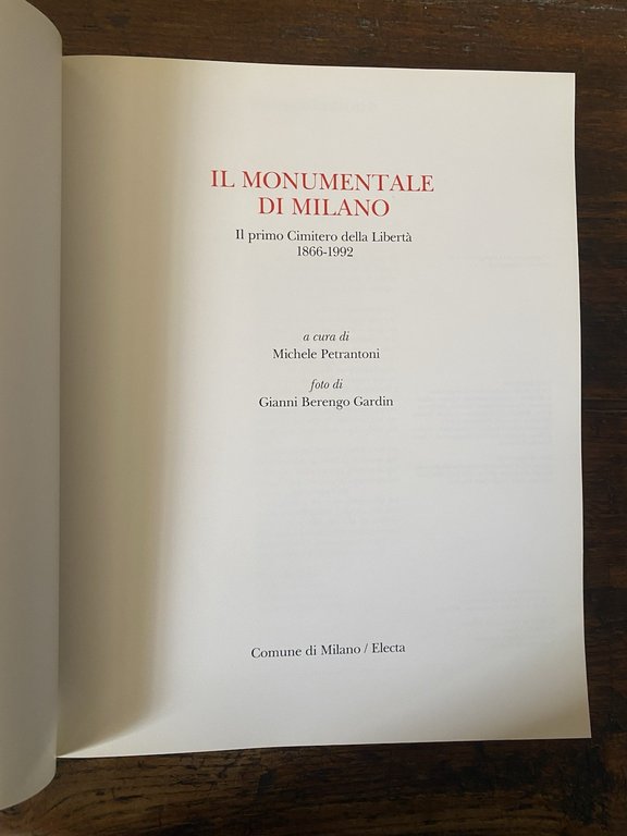 Petrantoni Michele a cura di, Il Monumentale di Milano Milano …
