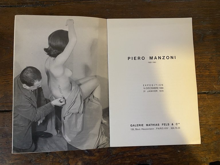 Piero Manzoni 1933-1963 Paris Galerie Mathias Fels & C. 1969