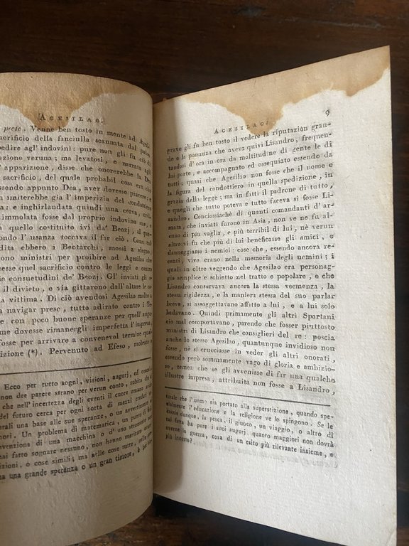 Plutarco Le vite degli uomini illustri Milano Mainardi 1798