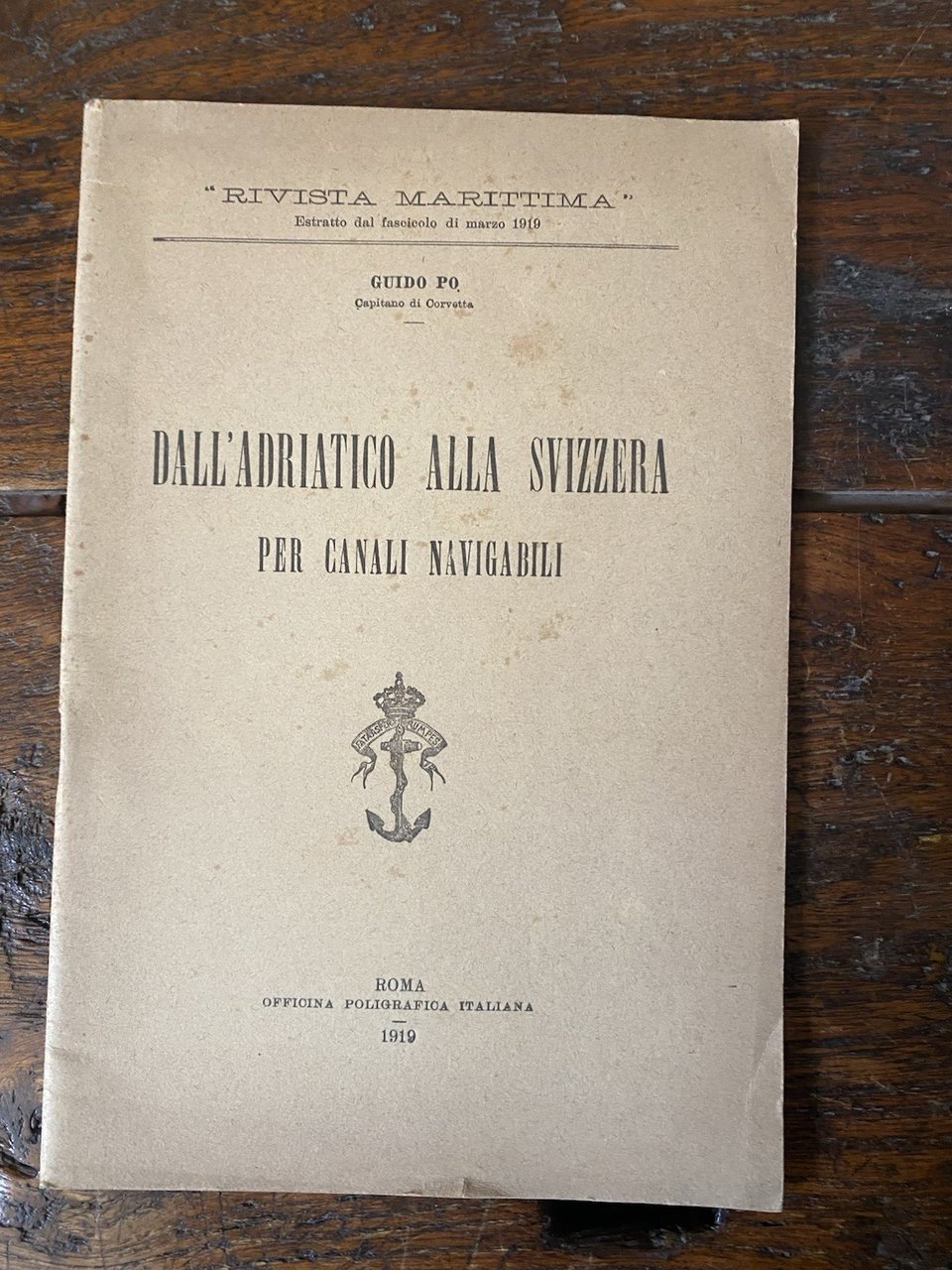 Po Guido Dall'Adriatico alla Svizzera per canali navigabili Poligrafica 1919