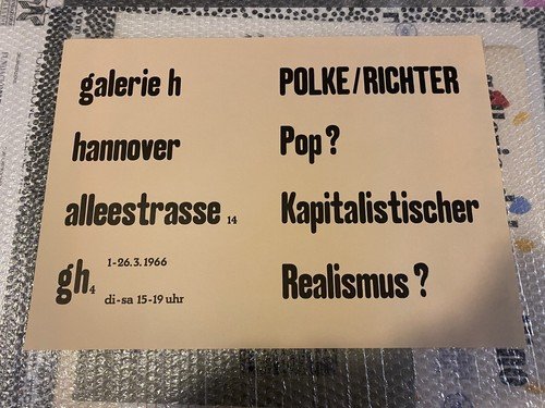 Polke Richter Manifesto / Poster 42 x 60 cm. Galerie … | Immagine principale