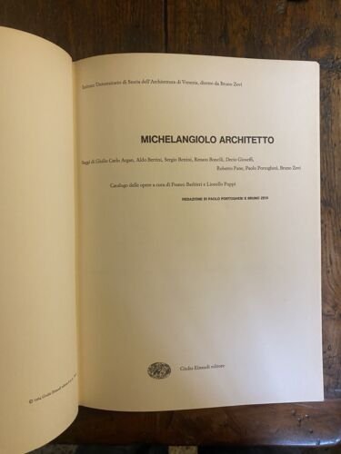 Portoghesi Paolo Zevi Bruno Michelangiolo architetto Torino Einaudi 1964
