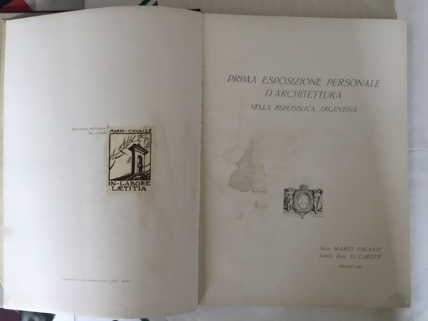 Prima esposizione personale d'architettura nella Repubblica Argentina