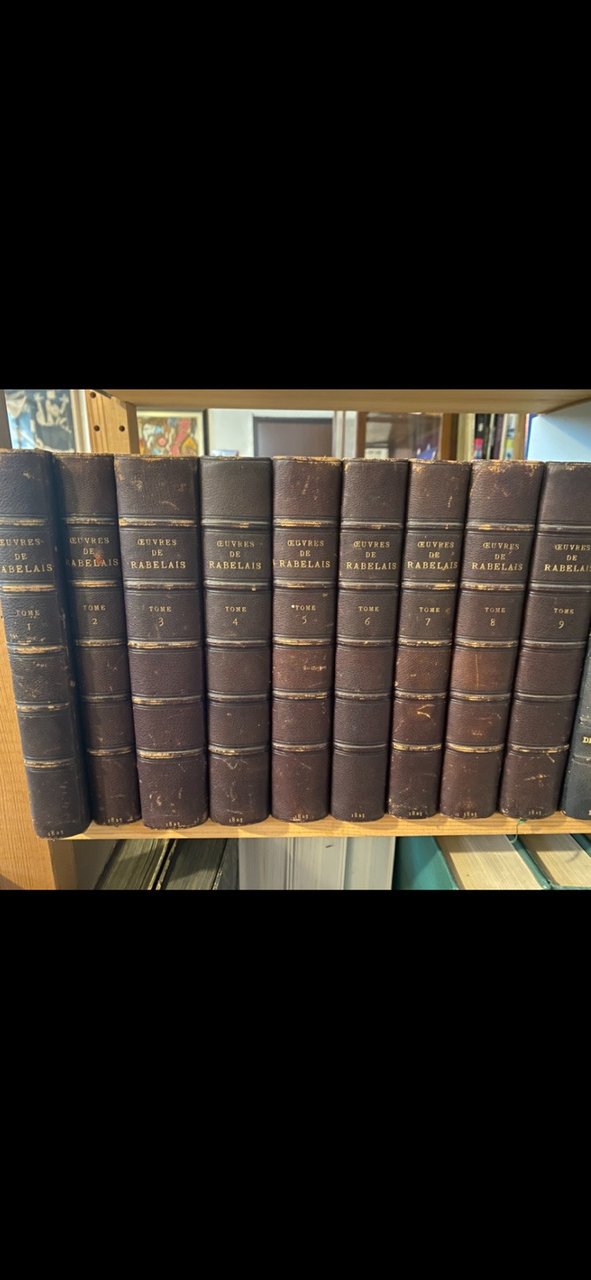 Rabelais Francois Oeuvres Edition varium augmentée de pièces inédites Paris …