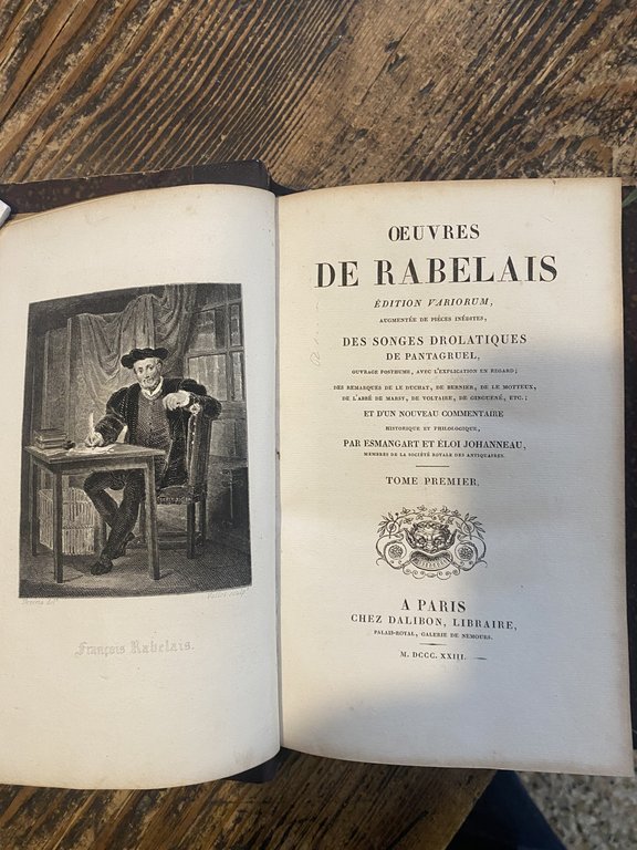 Rabelais Francois Oeuvres Edition varium augmentée de pièces inédites Paris …