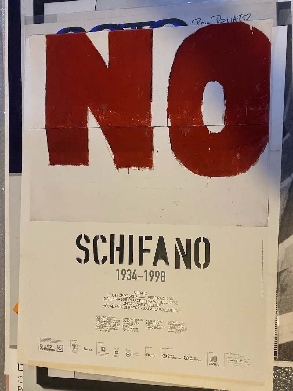 Schifano Mario Manifesto / Poster 68 x 48 cm. Milano …