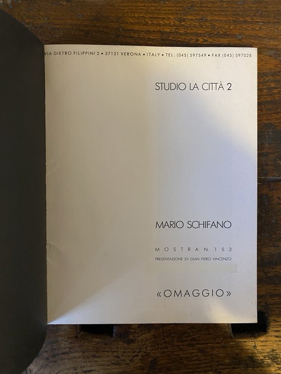 Schifano Mario Omaggio Verona Studio La città 2 1991