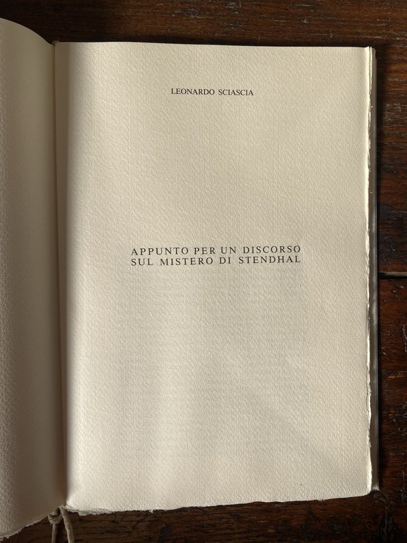 Sciascia Leonardo Vigorelli Giancarlo Stendhal Biblioteca Comunale Milano 1983