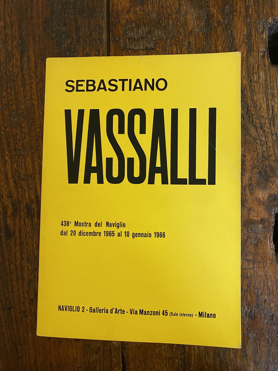 Sebastiano Vassalli 438° Mostra del Naviglio