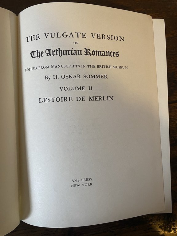 Sommer Oskar H. Volume II Lestoire de Merlin New York … | Immagine Gallery 2