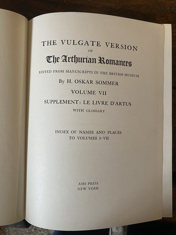 Sommer Oskar H. Volume VII Supplement: Le livre d'Artus New … | Immagine Gallery 2