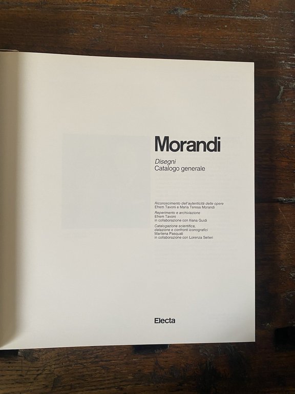 Tavoni Efrem Morandi disegni Catalogo generale Milano Electa 1994