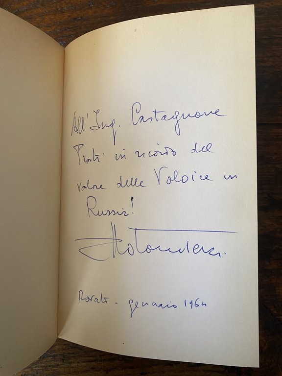 Autografato Terzi Ottobono Warwarowka Alzo zero Brescia Vannini 1963