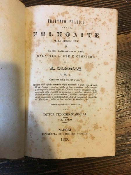 Trattato pratico della polmonite nelle diverse età