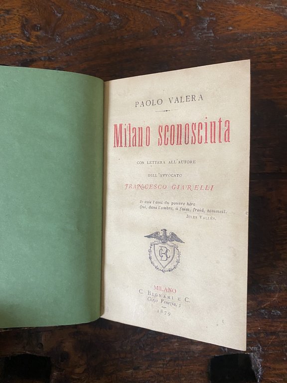 Valera Paolo Milano sconosciuta Milano Bignami 1879