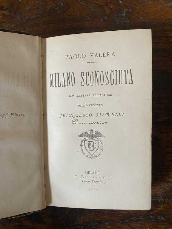 Valera Paolo Milano sconosciuta Milano Bignami 1879