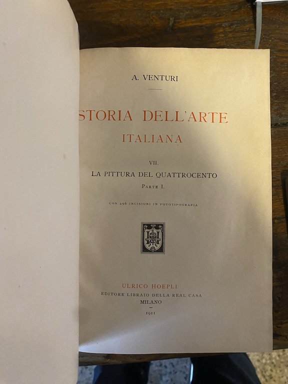 Venturi Adolfo Storia dell'arte italiana VII La pittura del Quattrocento …