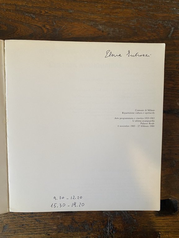 Vergine Lea L'ultima avanguardia Arte programmata e cinetica 1953/1963