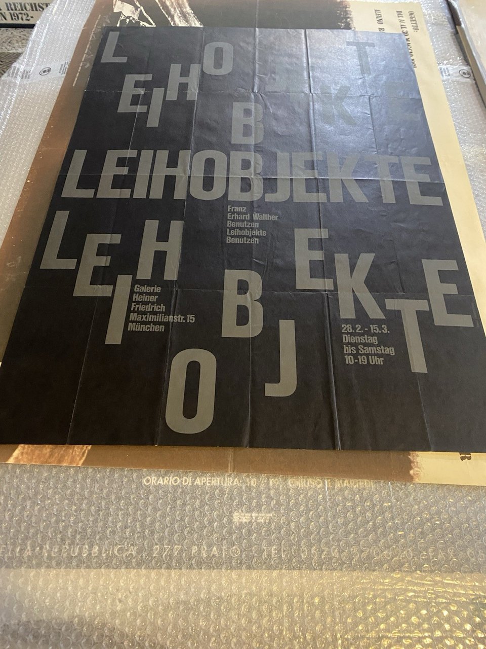 Walther Franz Erhard Manifesto / Poster 83 x 59 cm. …
