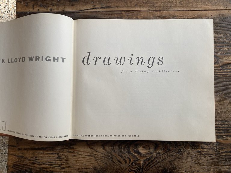 Wright Frank Lloyd Drawings for a Living Architecture New York …