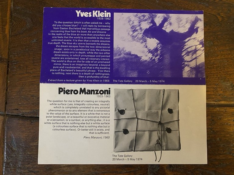 Yves Klein Piero Manzoni Invito pieghevole 20 x 21 cm. …