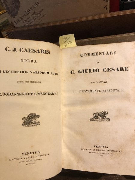 Commentarj, traduzione nuovamente riveduta. A seguire: Opere di C. Crispo …
