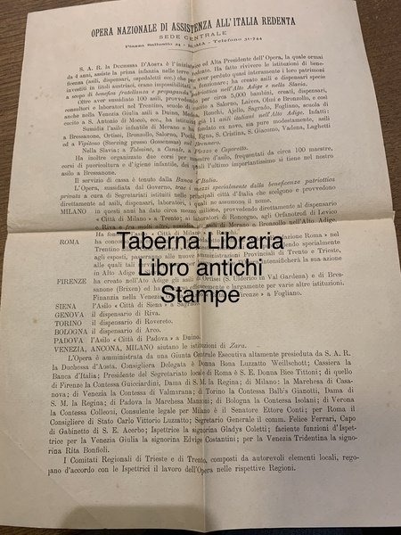 Opera Nazionale di Assistenza all'Italia Redenta